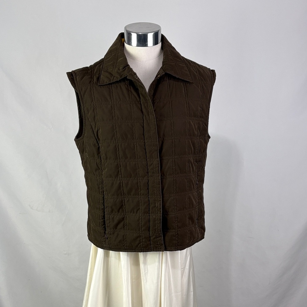 Facconable Brown Quilted Vest - image 1